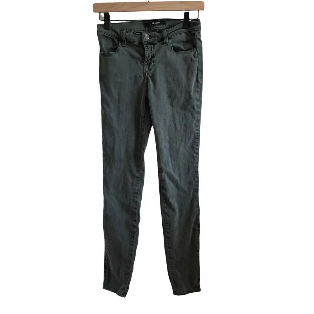 J Brand Super Skinny Conifer Green Jeans size 26